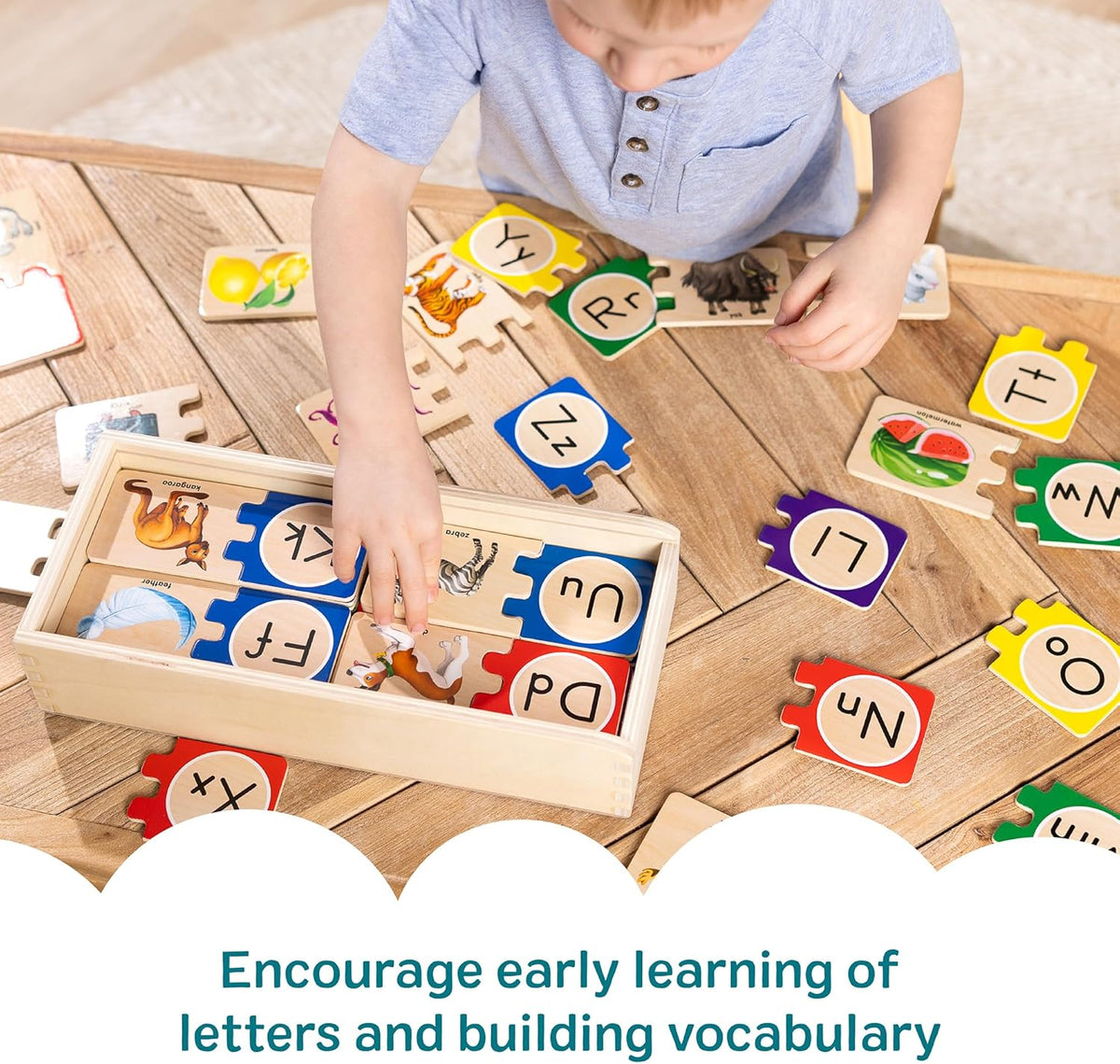 Melissa & Doug Self-Correcting Alphabet Wooden Puzzles for Kids Ages 4+
