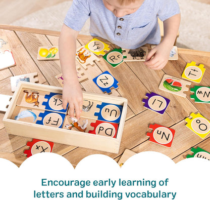 Melissa & Doug Self-Correcting Alphabet Wooden Puzzles for Kids Ages 4+