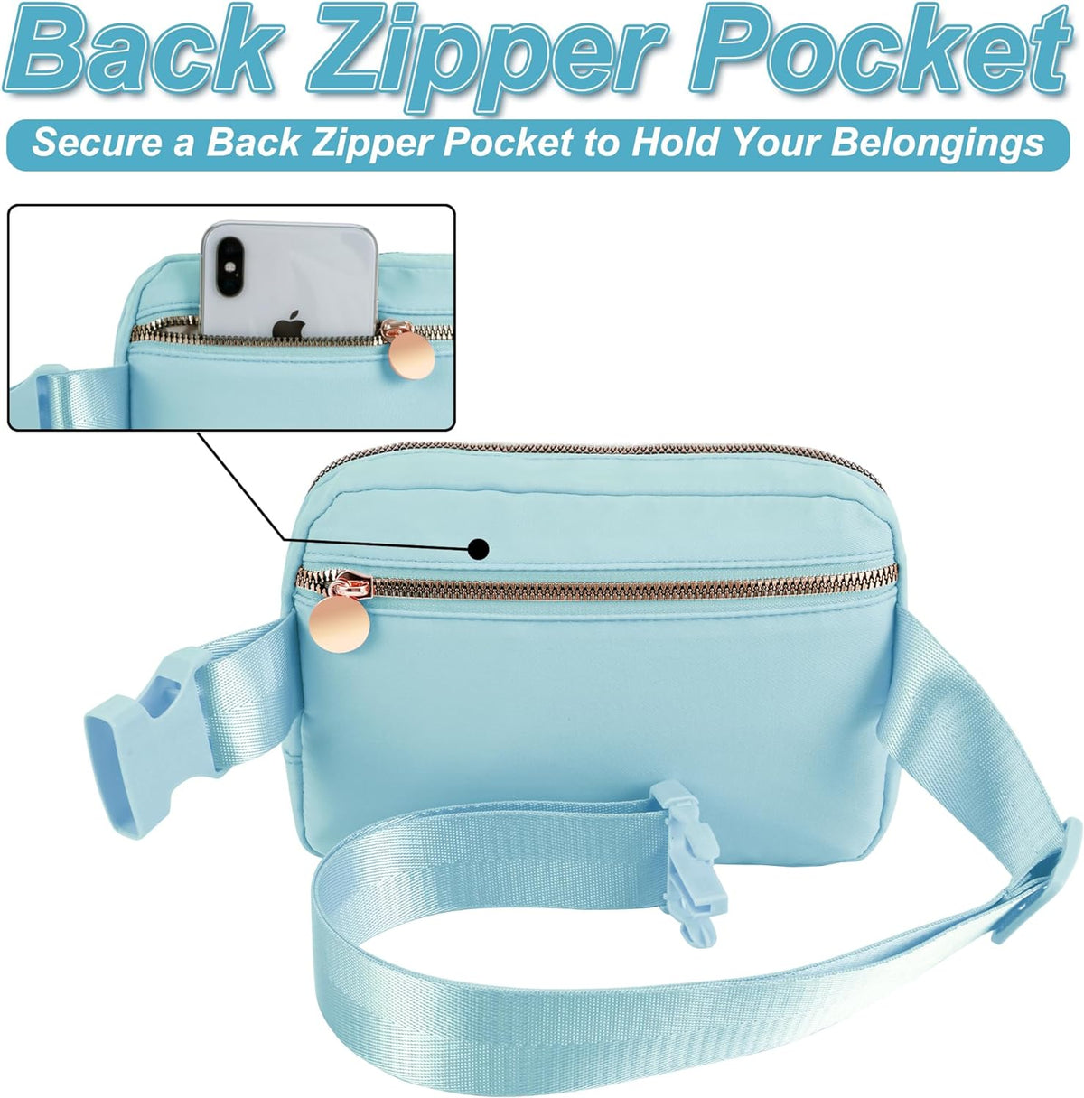 Birthday Gifts for 4 5 6 7 8 9 10 11 12 Year Old Girls,Gifts for Teens Kids Daughter Sister Her,Fanny Pack Belt Bag Crossbody Bags Cute Stuff for Girls Women Teen | Initial White C,Blue Bag