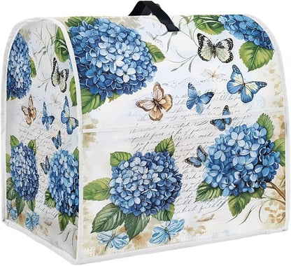Butterfly Stand Mixer Cover 4.5-5 Quart Hydrangea Floral Kitchen Appliance Dust Cover Universal for Air Fryers, Coffee Makers Pressure Cooker Mixer Parts & Accessories