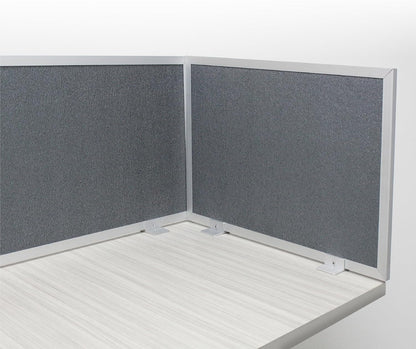 OBEX Acoustic Mounted Screen Privacy Panel Table Top Separator, Sound Blocking Desk Divider (Graphite, 18" X 42")