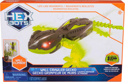 Official HEX BOTS Wall Crawler Gecko with rechargeable remote control and realistic gecko design for kids
