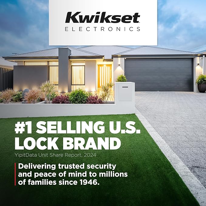 Kwikset HomeConnect 620 Z-Wave Long Range Enabled Keypad Smart Lock Convenient Keyless Entry, Customizable User Codes, Ring Alarm Compatible, Hub Required, Sold Separately Polished Chrome Contemporary