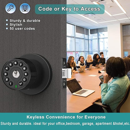 BOTHSTAR Keypad Door Knob with Key, Keyless Entry Door Lock, Code Locks Door
