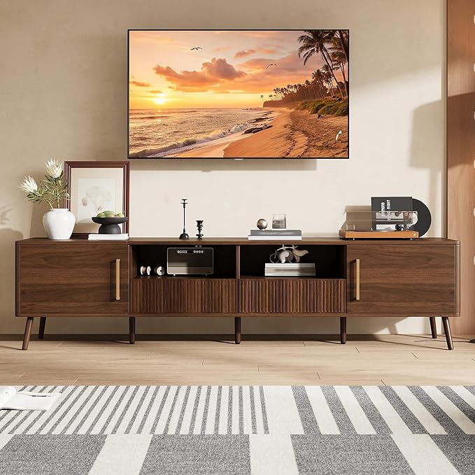 Merax Mid Century 78" TV Stand, Modern Entertainment Center