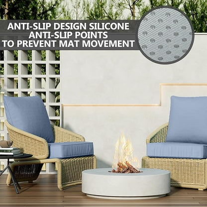 24" x 24" x 6" Outdoor Deep Seat Cushions Set - 2 Set Waterproof & Fade Resistant Patio Furniture Replacement Cushions, Non-Slip Outdoor Cushions Fit Loveseats, Couches, Chairs, and Sofas.