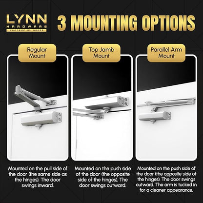 LYNN HARDWARE Extra Heavy Duty Automatic Door Closer
