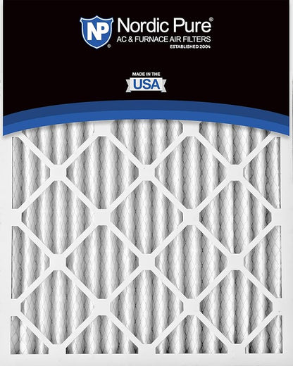 Nordic Pure 16x20x2 (Actual Size: 15 1/2 x 19 1/2 x 1 3/4) Pleated MERV 13 Air Filters 3 Pack