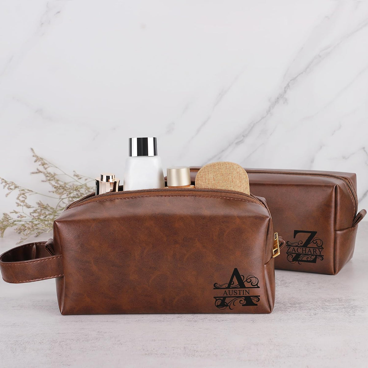 Aaron Mens Gifts for Birthday Anniversary, Husband Dad Grandpa Gifts, Christmas Valentines Fathers Day Ideas Gifts for Husband Dad Brother Grandpa from Wife Daughter Toiletry Bag for Men