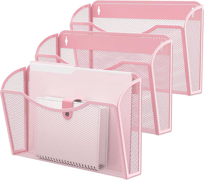 Wall File Organizer,Hanging Wall Mounted File Folder Binder Holder Mail Organizer for Office,Home and School Supplies