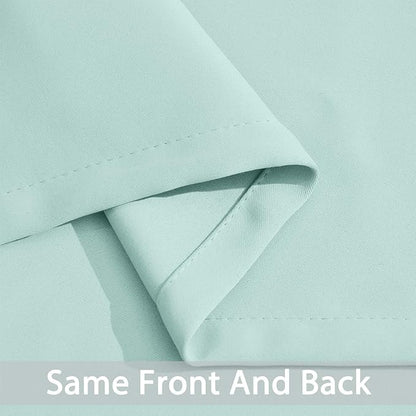 Yakamok Room Darkening Grommet Window Drapes Thermal Insulated Light Blocking Blackout Curtains for Bedroom(52Wx54L,Aqua,2 Panels)