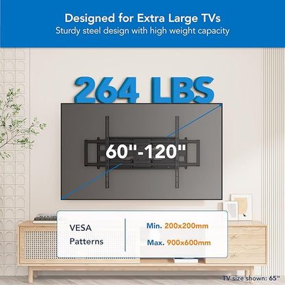 Mount-It! Heavy Duty XXL Full Motion TV Wall Mount