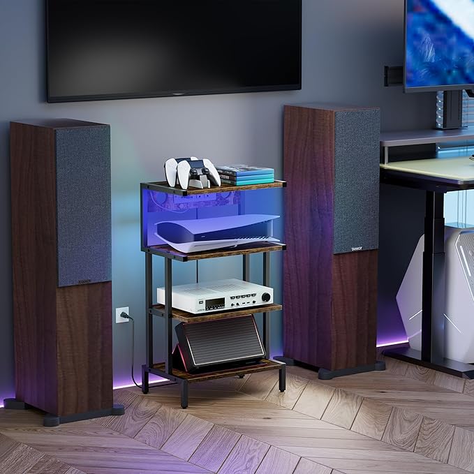 Aquzee Video Game Console Shelf, Stereo Racks