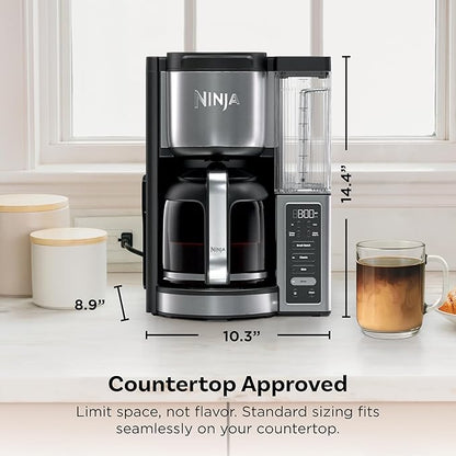 Ninja Fresh Brew™ Drip Coffee Maker | Programmable 14Cup Glass Carafe, Brew Classic & Rich, 70oz Removable Water Reservoir | Small Batch, Delay Brew, Adjustable Warming Plate | Stainless Steel | CE451