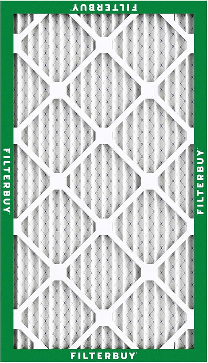 Filterbuy 11.5x19.5x1 Air Filter MERV 8 Essential Dust & Allergy Defense (12-Pack), Electrostatic Pleated HVAC AC Furnace Filters Replacement, Made in USA (Actual Size: 11.50 x 19.50 x 0.75)