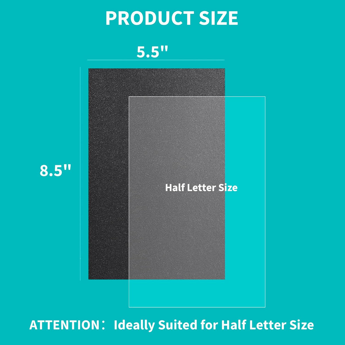 Binditek 100 Pack Binding Covers and Backs Set, 5.5 x 8.5 Inches, 50 Clear PVC (8Mil), 50 Sand-Textured Polycovers (12Mil), Half Letter Size