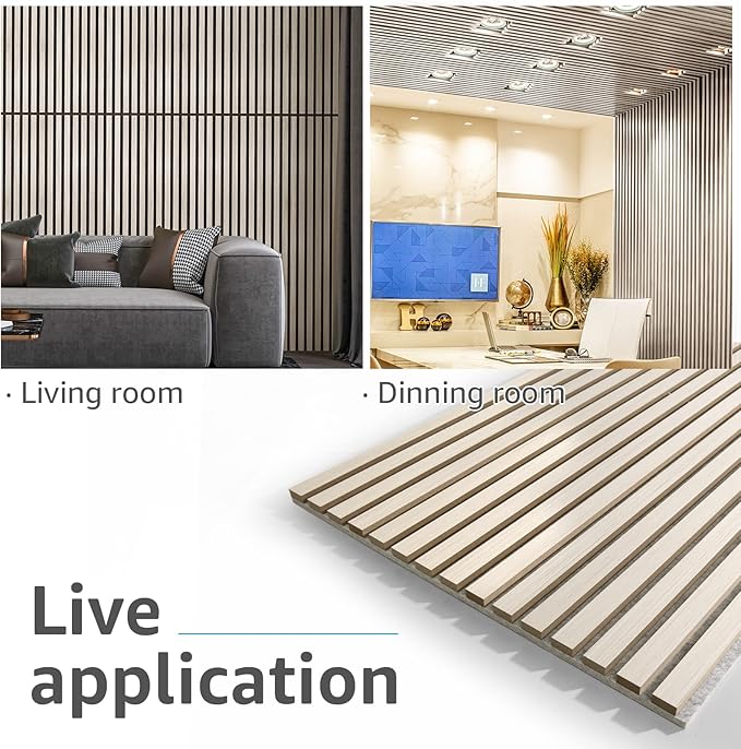 Art3d 2 Wood Slat Acoustic Panels