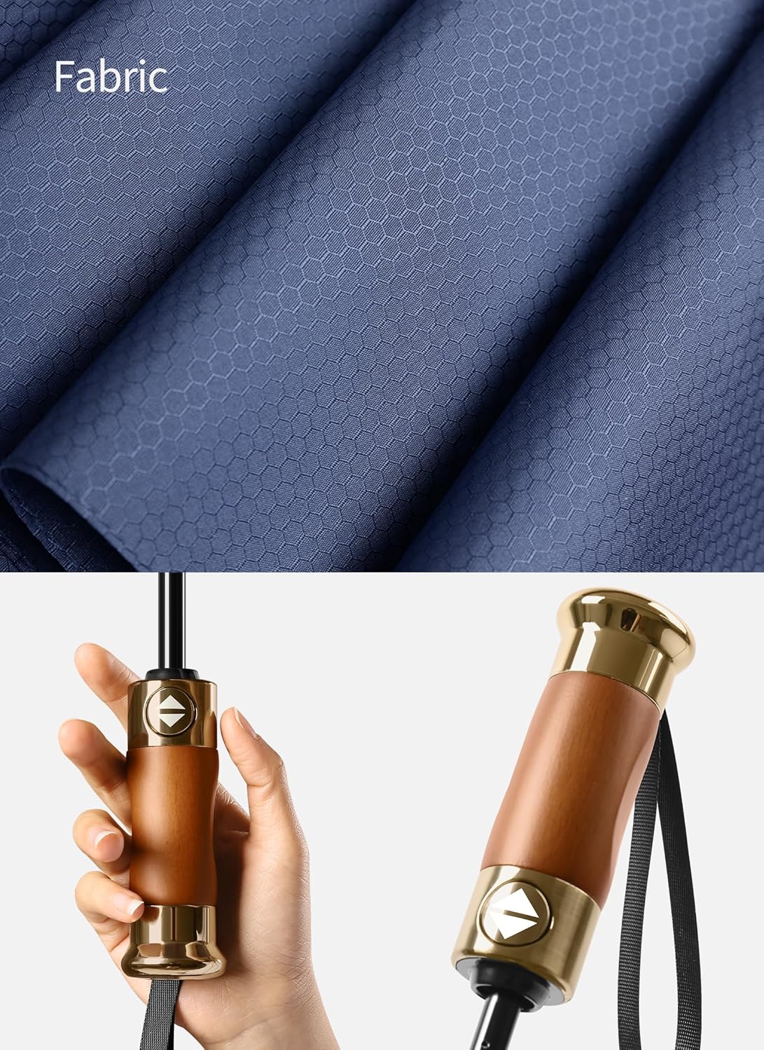 Rain Cats Large Umbrella 45 Inch diameter Umbrellas for rain Strong10 Ribs Fiberglass Windproof big Compact Automatic portable Folding Travel/Thick Fabric/Wood handle