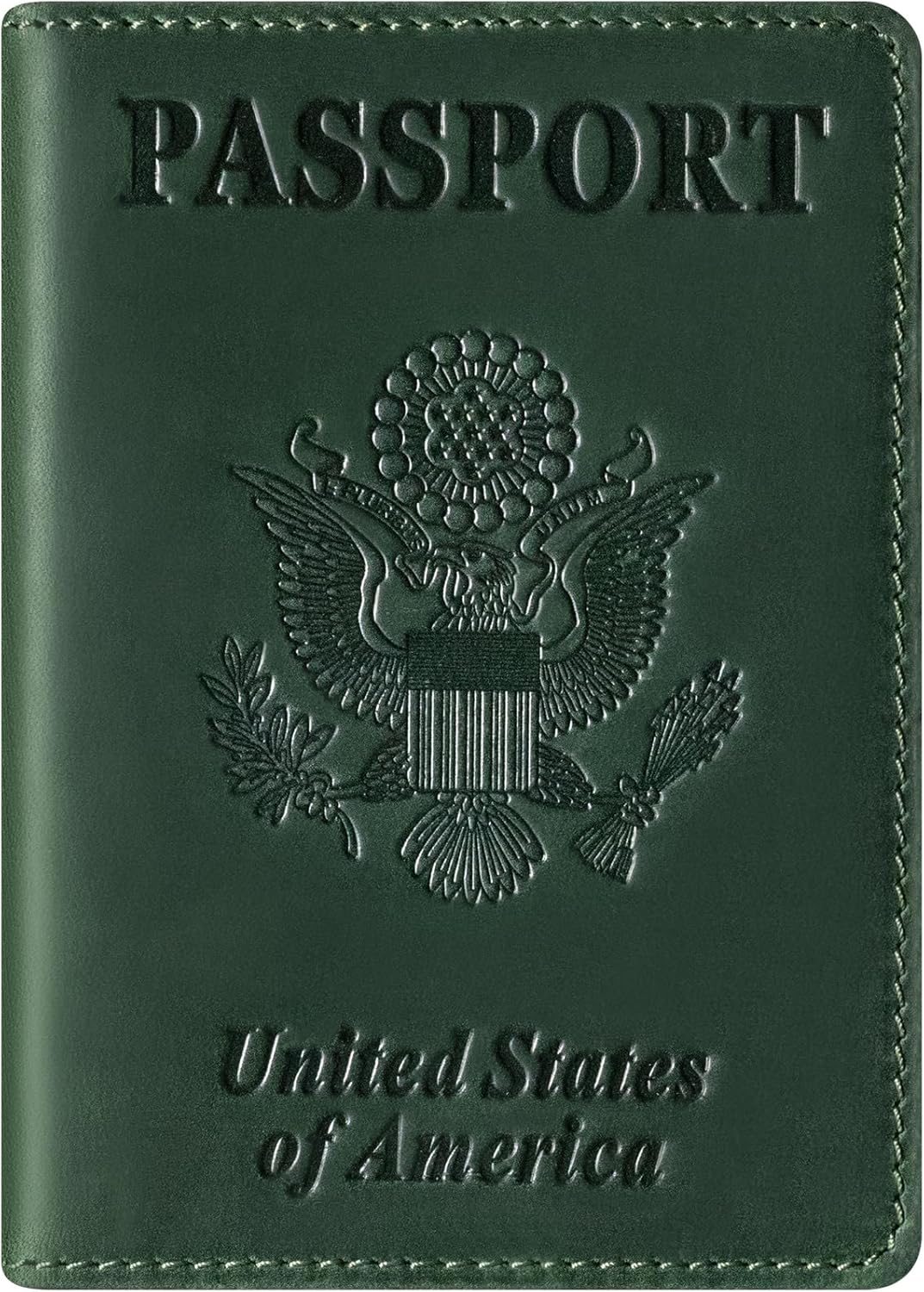 BIAOTIE Premium Leather Passport Holder Covers, Rfid Travel Wallet Passport Document Holder, Travel Essentials Wallet Cover Case for Men and Women (Green)