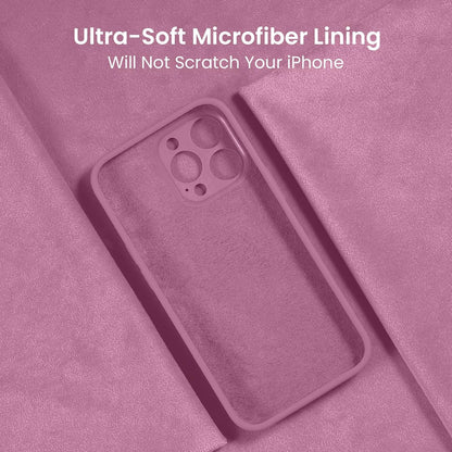 FireNova Designed for iPhone 15 Pro Max Case, Silicone Upgraded [Camera Protection] Phone Case with [2 Screen Protectors], Soft Anti-Scratch Microfiber Lining Inside, 6.7 inch, Lilac Purple