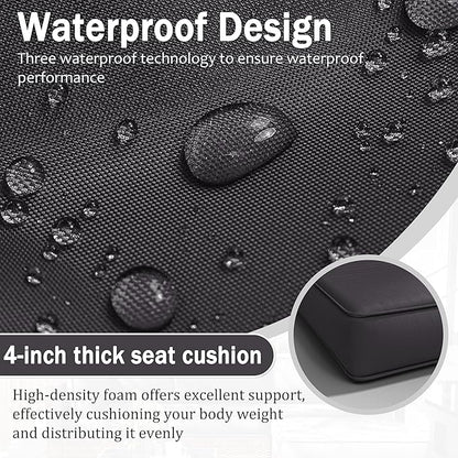 Patio Furniture Cushions, Replacement Outdoor Cushions for 4-Seat Patio Furniture, Waterproof Cushions for Outdoor Sectional Sofa Couch, Grey
