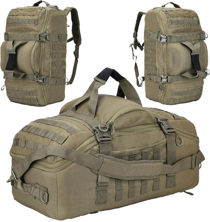Gym Bag Duffle Bags Backpack Travel Duffle Bag with Weekend Overnight Bag for Outdoor Tactical Sports Travel Camping Hunting (Green, 60L)
