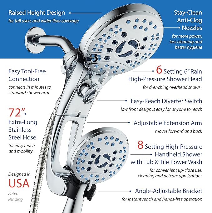 Hotel Spa AquaCare for California As-Seen-On-TV High Pressure Handheld Rain