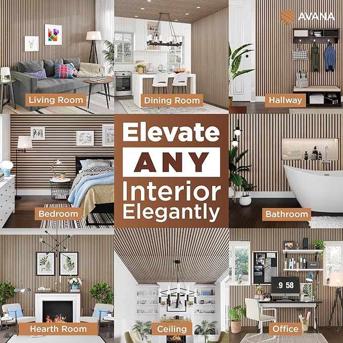 Avana Acoustic Wood Wall Panels – 94.4 X 12.6 Inch White Oak Acoustic Panels 4