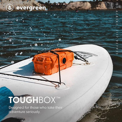 Evergreen 57 Waterproof Dry Box Protective Case with Pick & Pluck Foam - Travel Safe/Mil Spec/USA Made - for Cameras, Phones, Hiking, Boating, Water Sports, Action Cams (Orange)