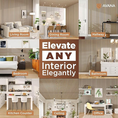 Avana Acoustic Wood Wall Panels – 94.4 x 12.6 Inch White Oak Acoustic Panels 4
