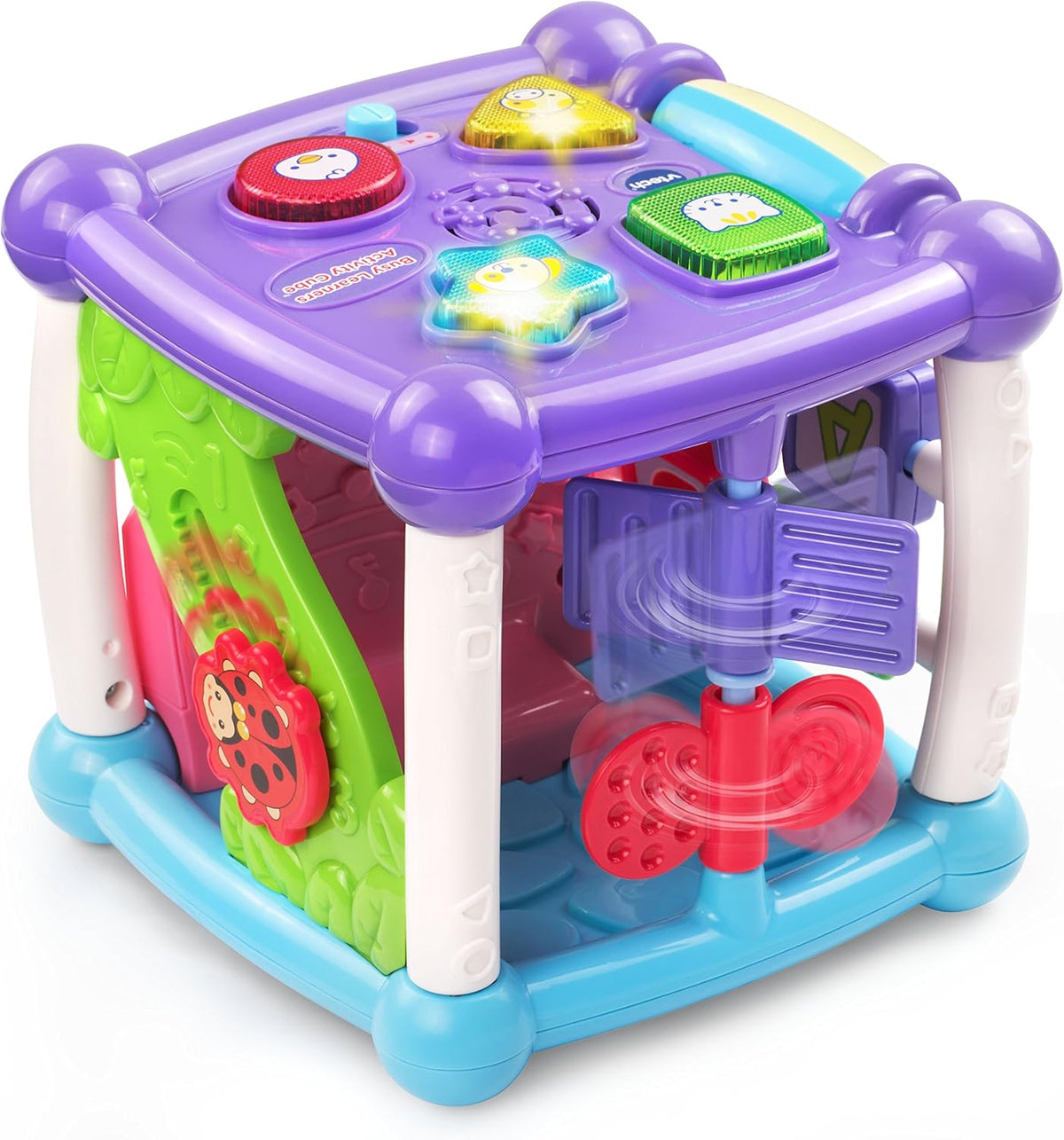VTech Busy Learners Activity Cube for Toddlers and Preschool Kids, Purple Learning Toy