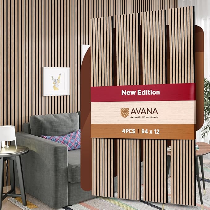 Avana Acoustic Wood Wall Panels – 94.4 X 12.6 Inch White Oak Acoustic Panels 4