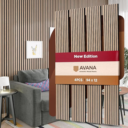 Avana Acoustic Wood Wall Panels – 94.4 X 12.6 Inch White Oak Acoustic Panels 4
