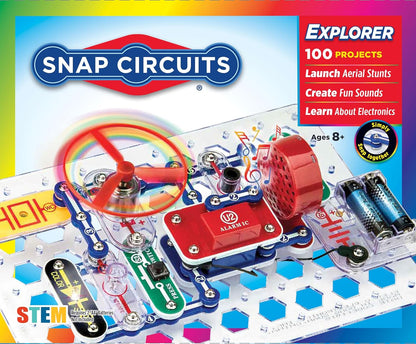 Snap Circuits Jr. SC-100 Electronics Exploration Kit, 100+ Projects, STEM Toy for Kids 8+