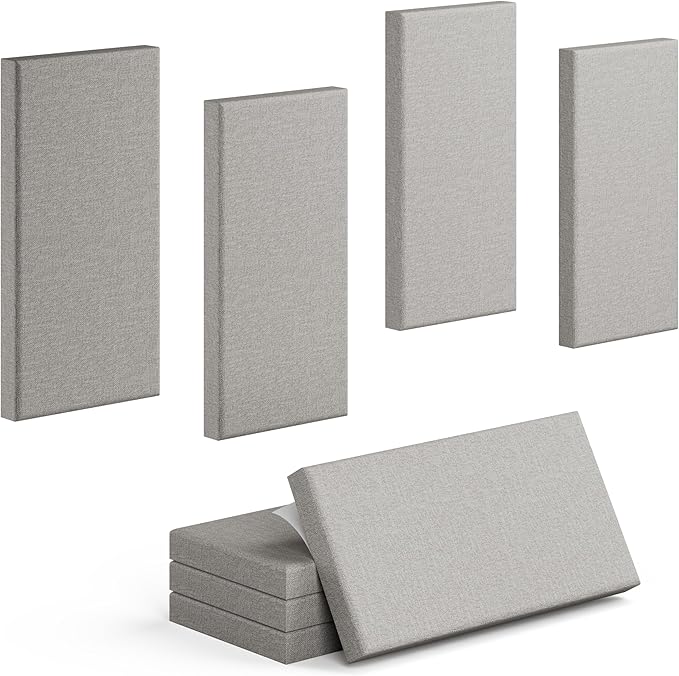 4 Pack High-Density Core with Fabric Cover Acoustic Panels – 24×12×2 In