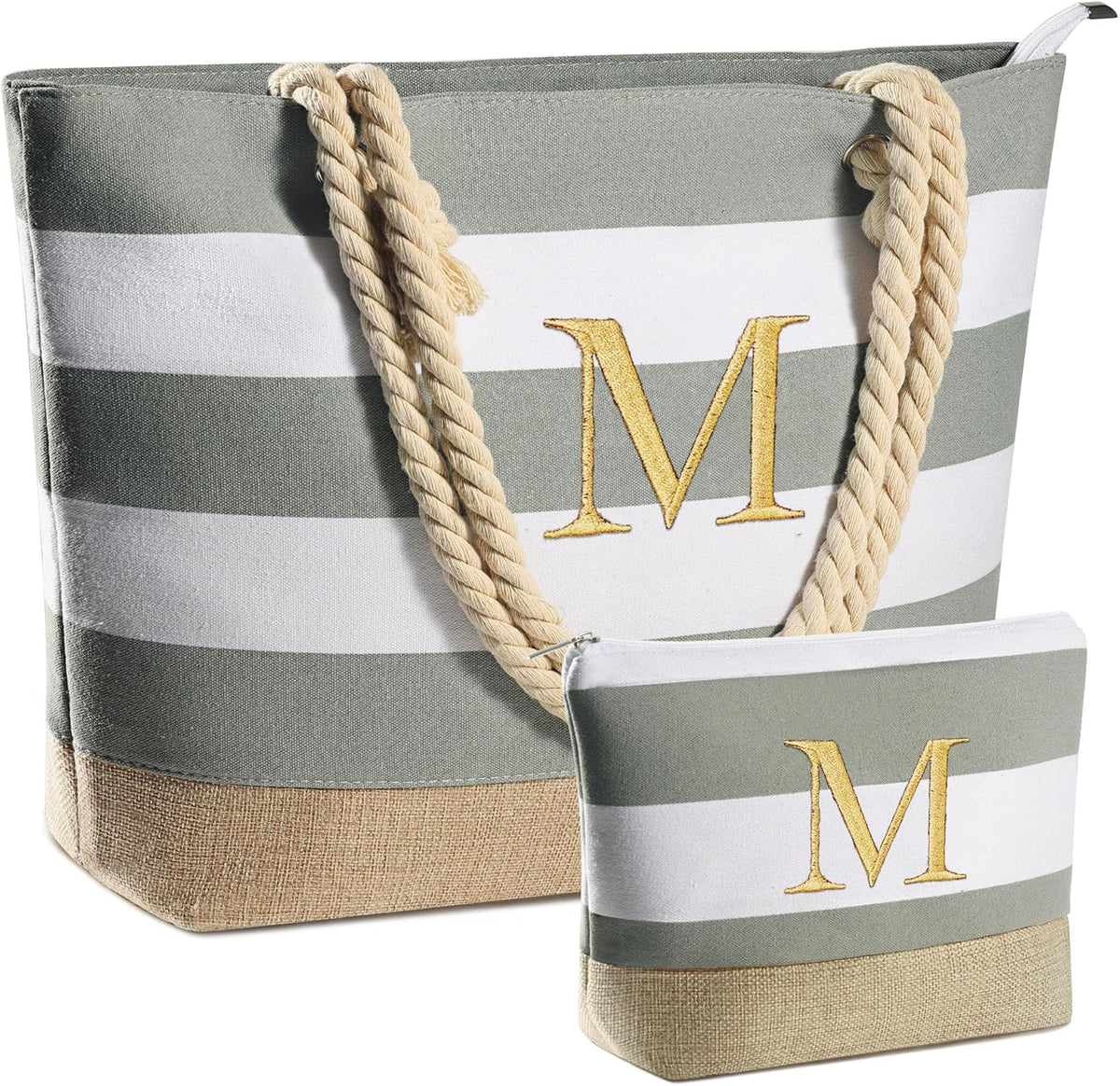 YOOLIFE Beach Bags for Women - Travel Canvas Beach Tote, Pool Waterproof Bag, Travel Essentials, Gifts for Women Birthday