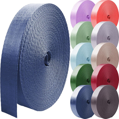 Nylon Webbing 1 inch 1.5 inch 2 inch Nylon Strap Backpack Straps Belt, 10 25 50 3.3 Yards Webbing