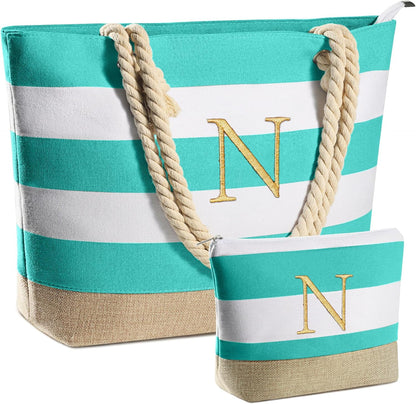 YOOLIFE Beach Bags for Women - Travel Canvas Beach Tote, Pool Waterproof Bag, Travel Essentials, Gifts for Women Birthday