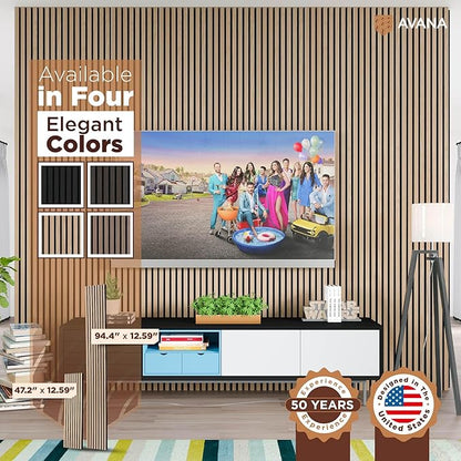 Avana Acoustic Wood Wall Panels – 94.4 X 12.6 Inch White Oak Acoustic Panels 4