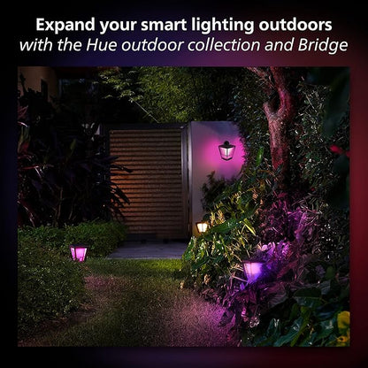 Philips Hue Calla Outdoor Smart Pathway Light White & Color Ambiance LED Walkway Lights - Low Voltage Lighting Requires Bridge and Power Supply Control with App and Voice - Weatherproof (Pack of 6)
