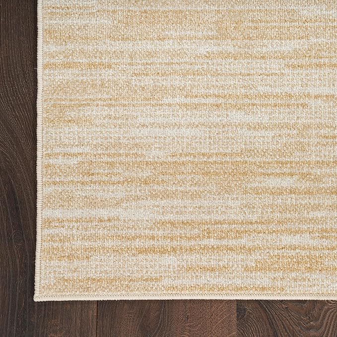 Nourison Home Nourison Essentials Ivory Gold 10' x 14' Area Rug - Easy Clean, Non Shedding, Bed Room, Living Room, Dining Room, Kitchen (10' x 14')