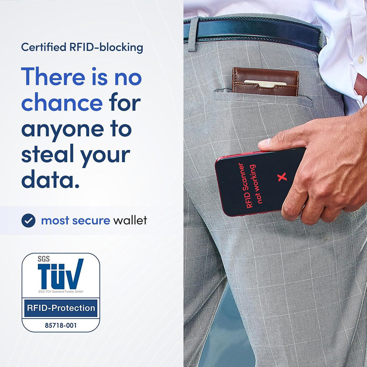 TRAVANDO Mens Wallet with Money Clip AUSTIN RFID Blocking Bifold Credit Card Holder for Men with Gift Box