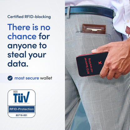 TRAVANDO Mens Wallet with Money Clip AUSTIN RFID Blocking Bifold Credit Card Holder for Men with Gift Box
