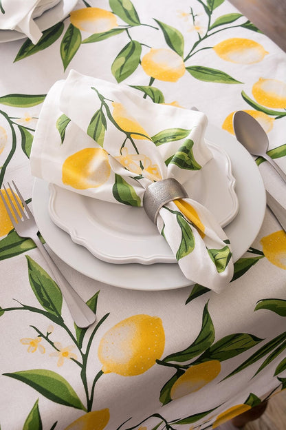 Lemon Bliss Tabletop Collection, Tablecloth, 70" Round